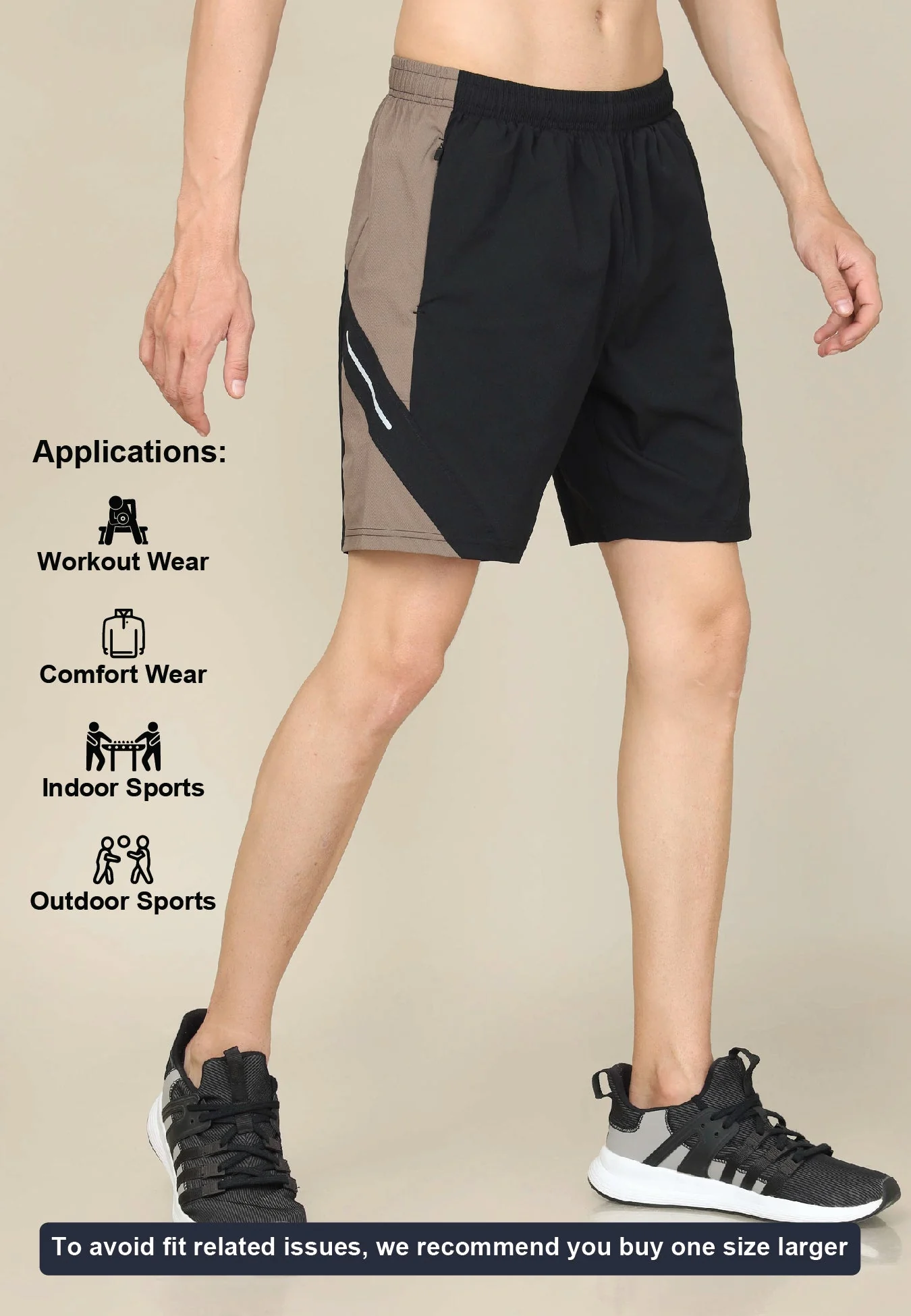 Men Colorblock Slim Fit Shorts with Lytra - Image 5