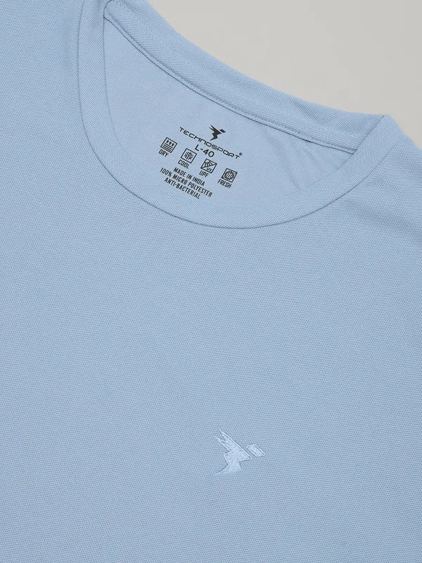 Men Solid Slim Fit Crew Neck T-shirt with MATPIQ - Image 6