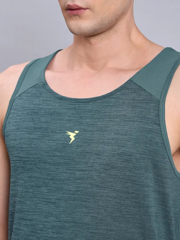 Men Melange Slim Fit Scoop Neck Innerwear Vest with DOUBLE COOL (Pack of 2) - Image 5