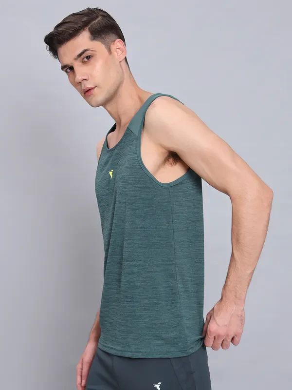 Men Melange Slim Fit Scoop Neck Innerwear Vest with DOUBLE COOL (Pack of 2) - Image 6