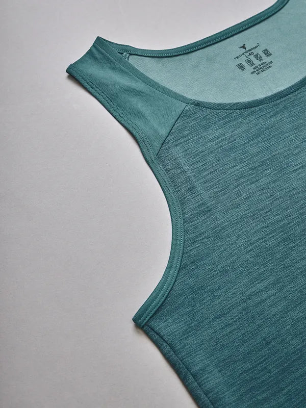 Men Melange Slim Fit Scoop Neck Innerwear Vest with DOUBLE COOL (Pack of 2) - Image 8