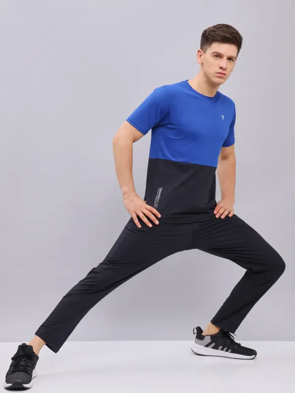 Men Colorblock Slim Fit Crew Neck T-shirt with DOUBLE COOL - Image 7