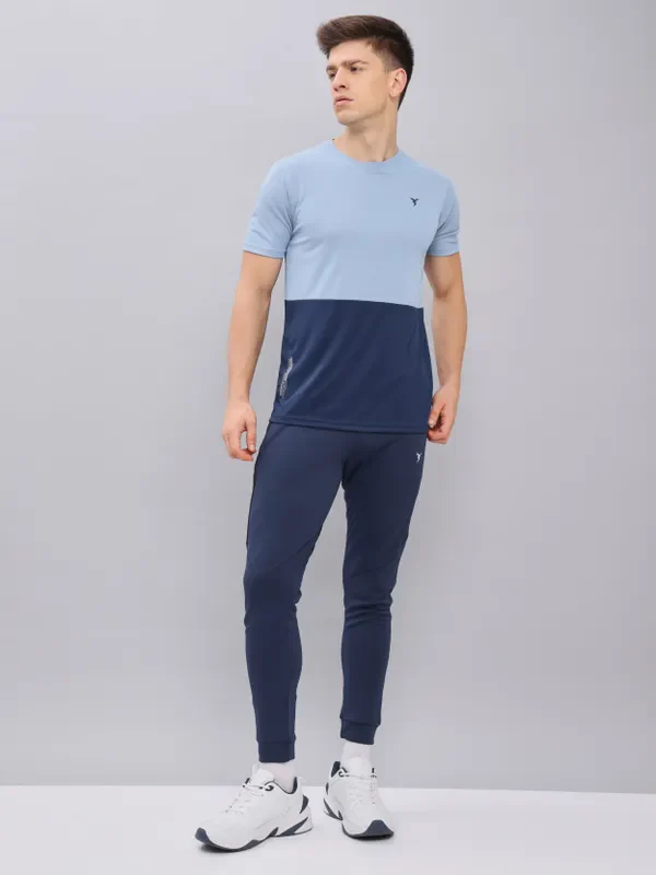Men Colorblock Slim Fit Crew Neck T-shirt with DOUBLE COOL - Image 4