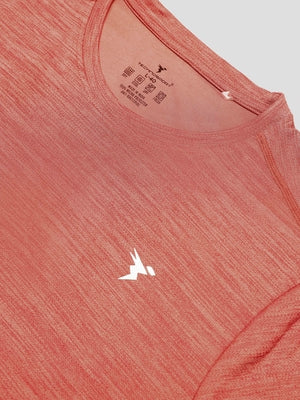 Men Melange Slim Fit Crew Neck T-shirt with DOUBLE COOL - Image 6