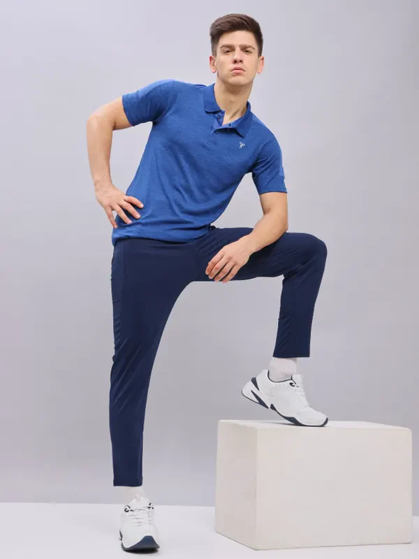 Men Melange Slim Fit Polo T-shirt with DOUBLE COOL - Image 2