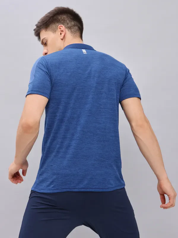 Men Melange Slim Fit Polo T-shirt with DOUBLE COOL - Image 6