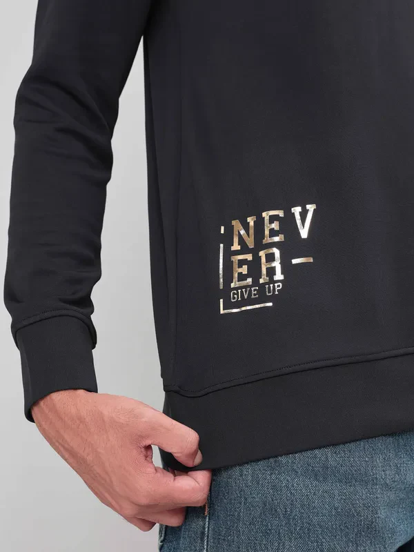 Men Printed Slim Fit Crew Neck Sweatshirt with ELASTO PLUS - Image 9