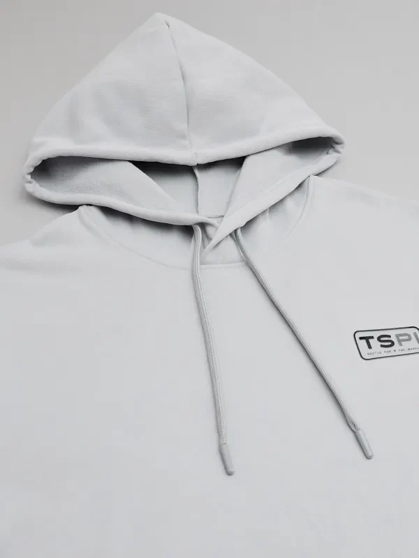 Men Solid Slim Fit Hooded Sweatshirt  with TECHNO DRY - Image 7