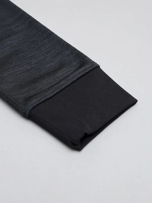 Men Melange Slim Fit Hooded sweatshirt with TECHNO GUARD - Image 8