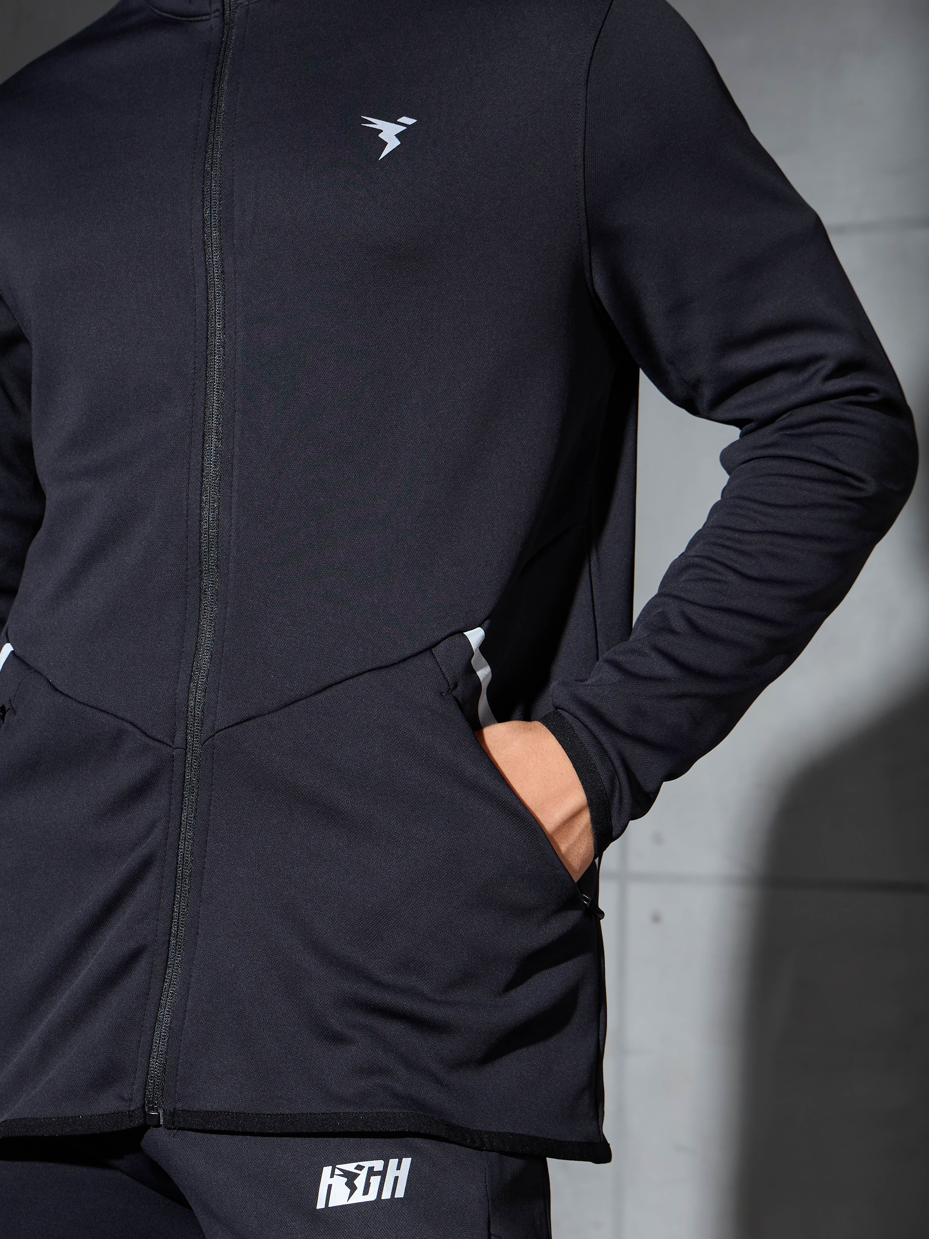 Men Solid Slim Fit Mock Neck Jacket with ELASTO PLUS - Image 7