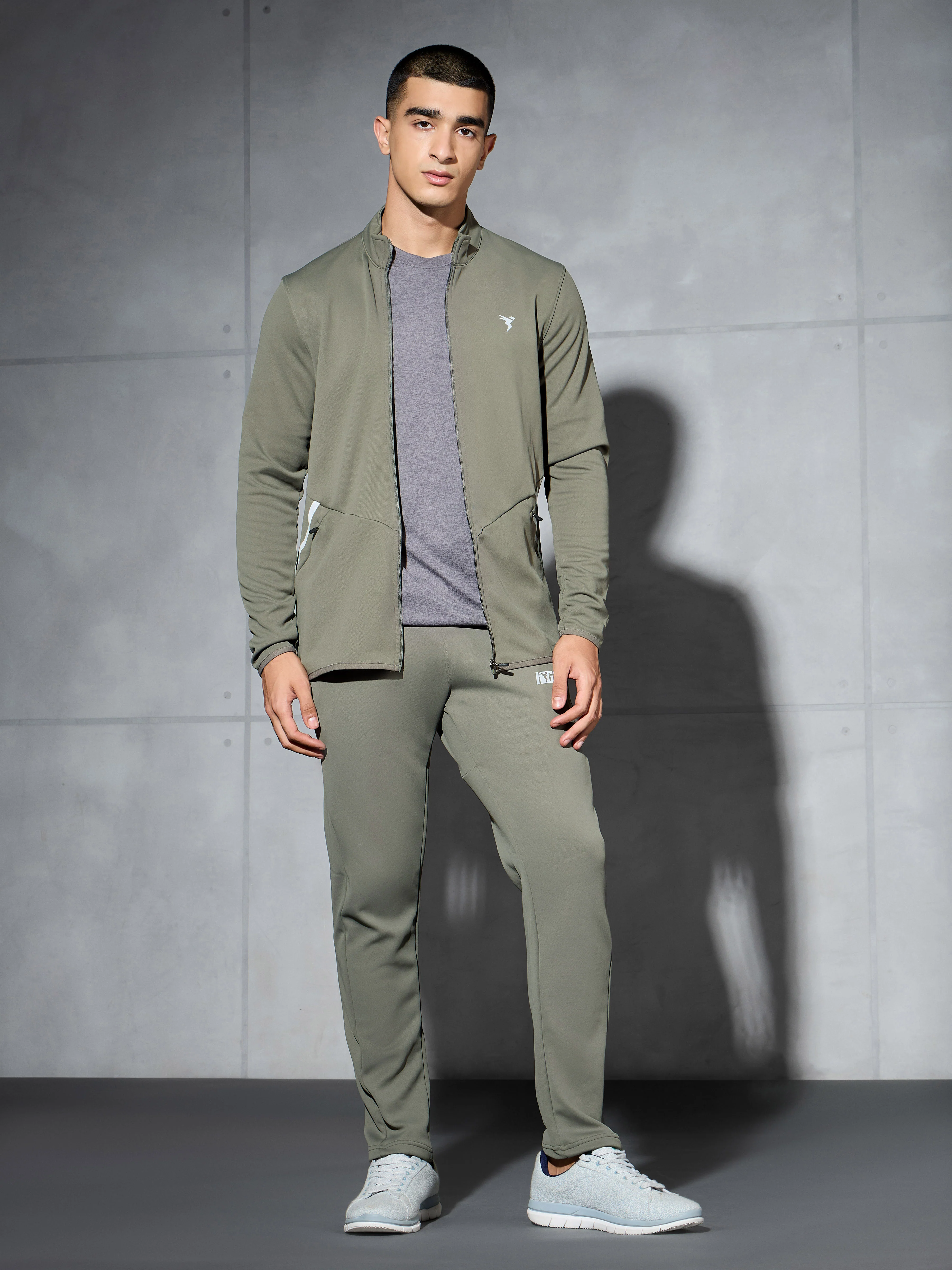 Men Solid Slim Fit Mock Neck Jacket with ELASTO PLUS - Image 5