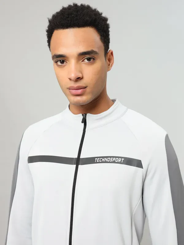 Men Colorblock Slim Fit Mock Neck Jacket with TECHNO GUARD - Image 6