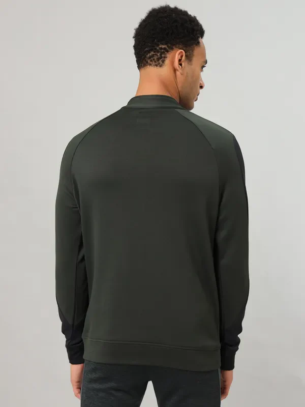 Men Colorblock Slim Fit Mock Neck Jacket with TECHNO GUARD - Image 3