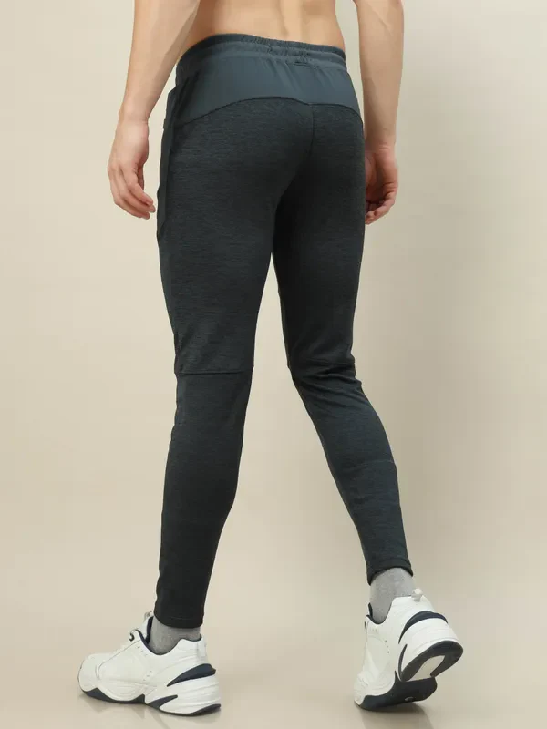 Men Melange Slim Fit Trackpants with TECHNO DRY - Image 5