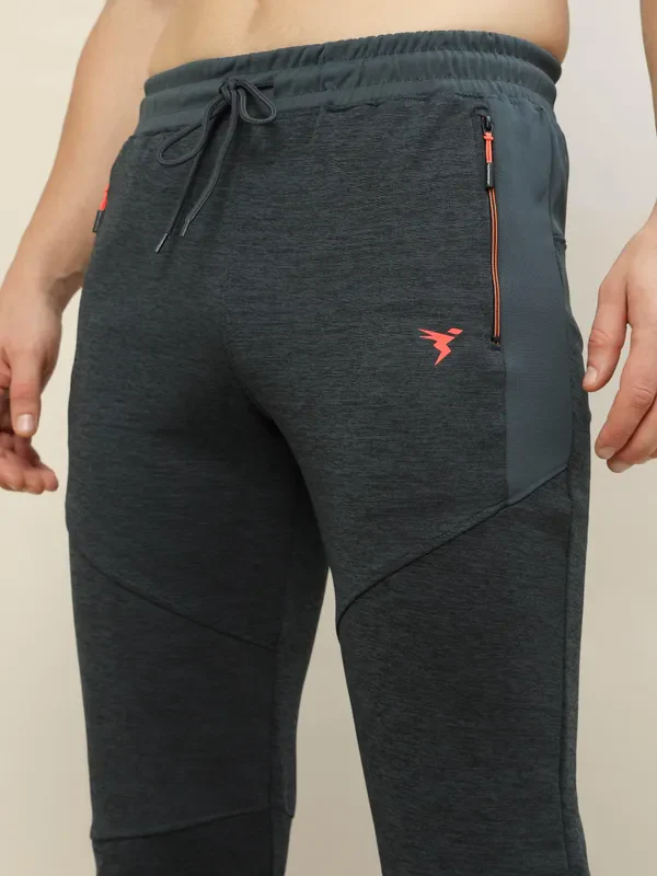 Men Melange Slim Fit Trackpants with TECHNO DRY - Image 7