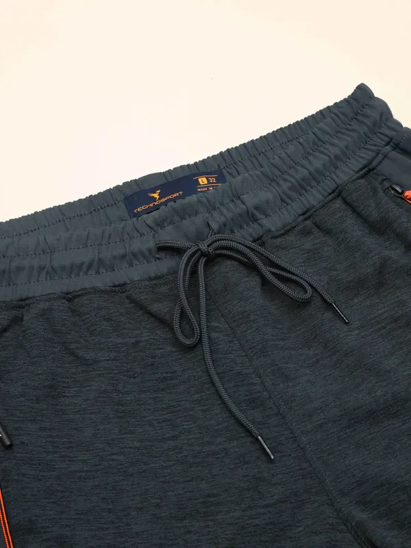 Men Melange Slim Fit Trackpants with TECHNO DRY - Image 9