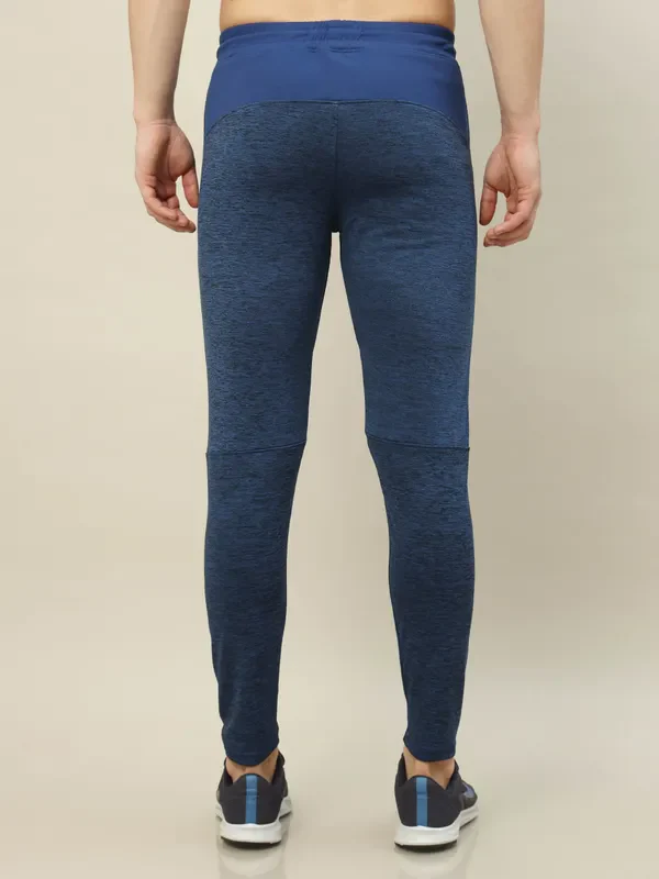 Men Melange Slim Fit Trackpants with TECHNO DRY - Image 4