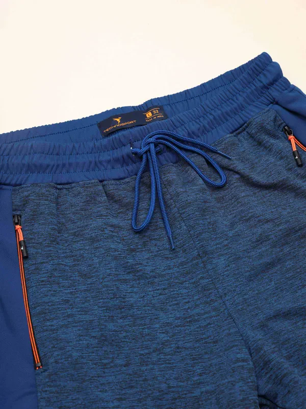 Men Melange Slim Fit Trackpants with TECHNO DRY - Image 7