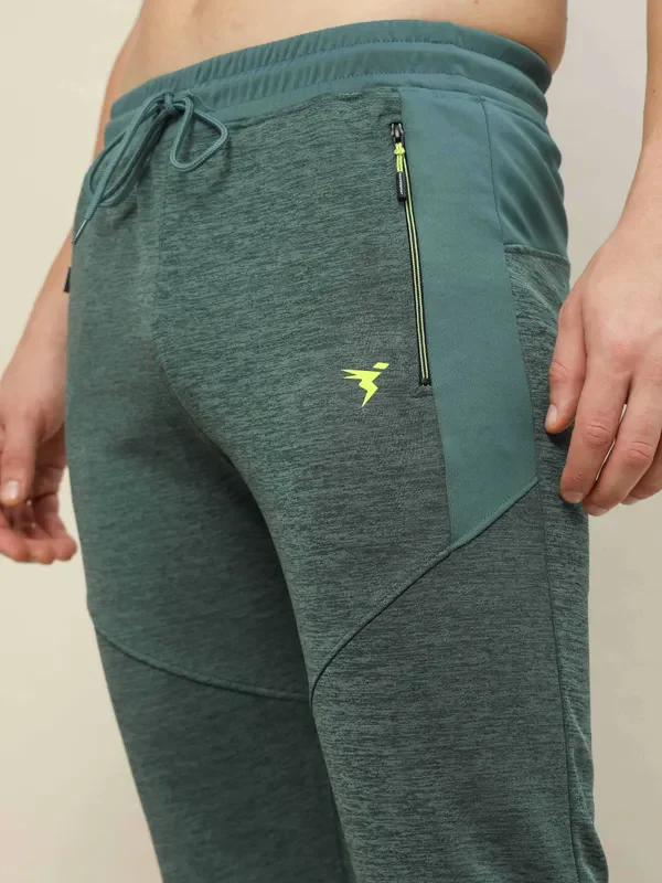 Men Melange Slim Fit Trackpants with TECHNO DRY - Image 6