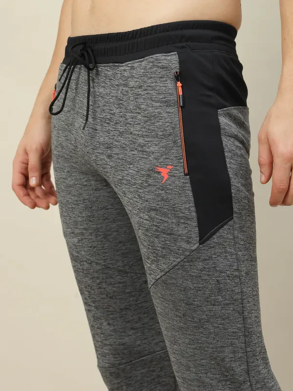 Men Melange Slim Fit Trackpants with TECHNO DRY - Image 7