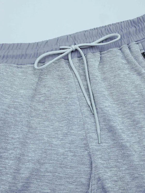 Men Melange Slim Fit Trackpants with TECHNO DRY - Image 8