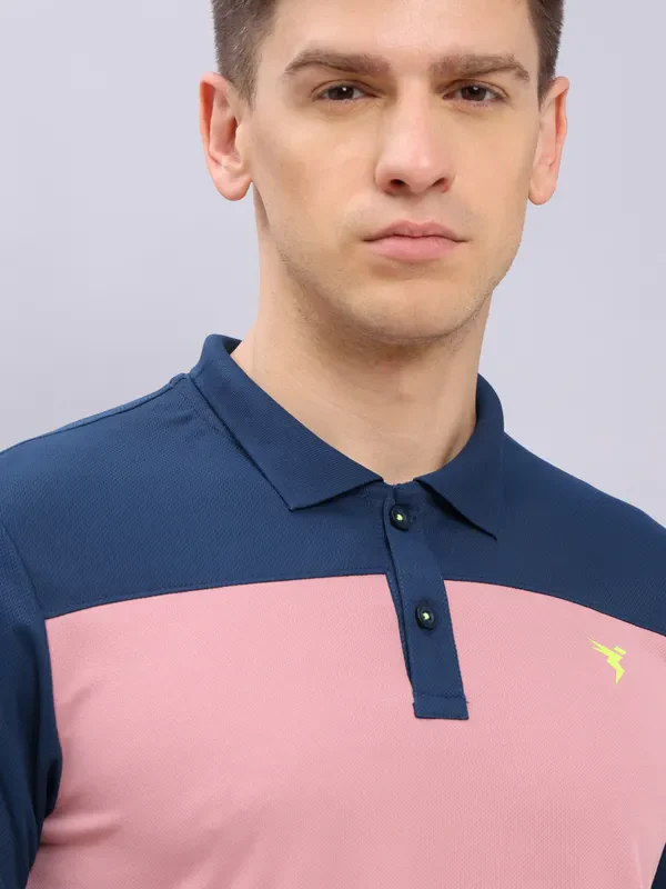 Men Colorblock Relax Fit Polo T-shirt with TECHNO COOL+ - Image 5