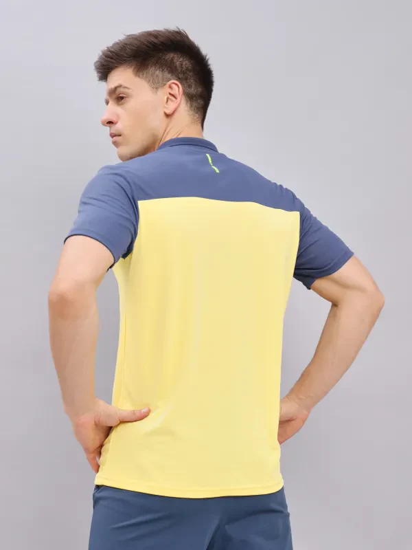 Men Colorblock Relax Fit Polo T-shirt with TECHNO COOL+ - Image 4