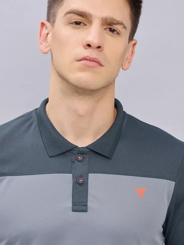 Men Colorblock Relax Fit Polo T-shirt with TECHNO COOL+ - Image 6