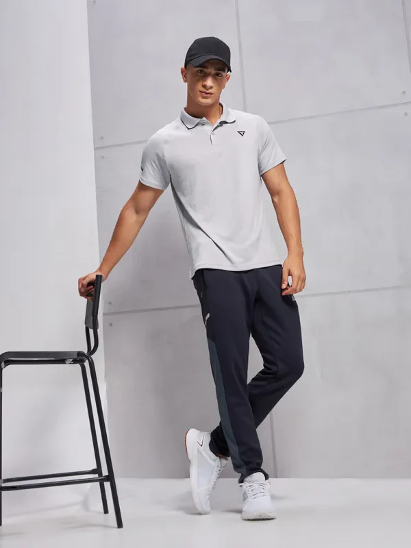 Men Melange Slim Fit Polo T-shirt with DOUBLE COOL - Image 5
