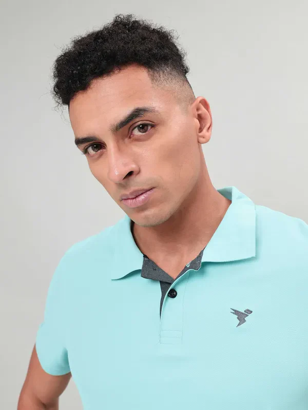 Men Solid Slim Fit Polo T-shirt with MATPIQ - Image 6
