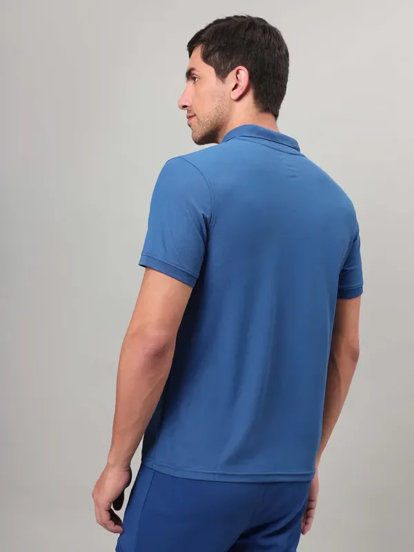 Men Solid Slim Fit Polo T-shirt with MATPIQ - Image 3