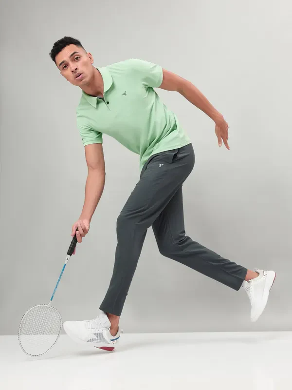 Men Solid Slim Fit Polo T-shirt with MATPIQ - Image 5