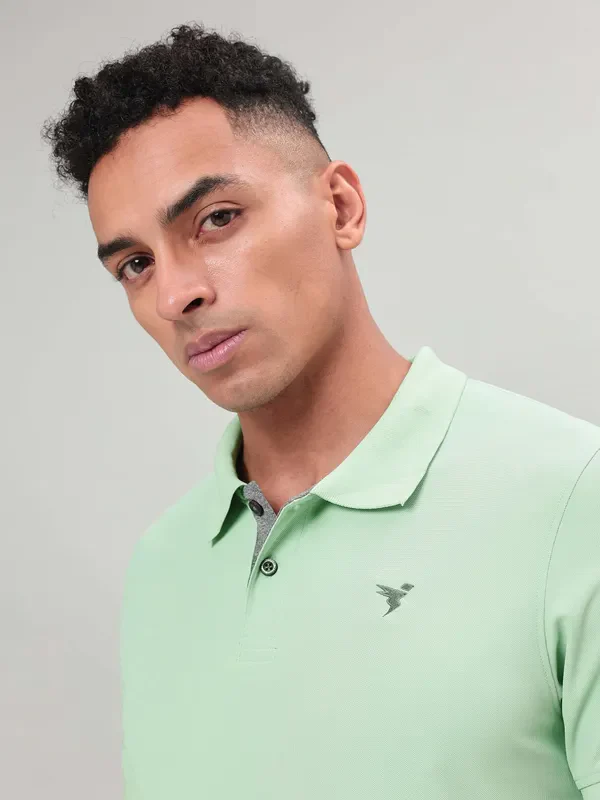 Men Solid Slim Fit Polo T-shirt with MATPIQ - Image 6