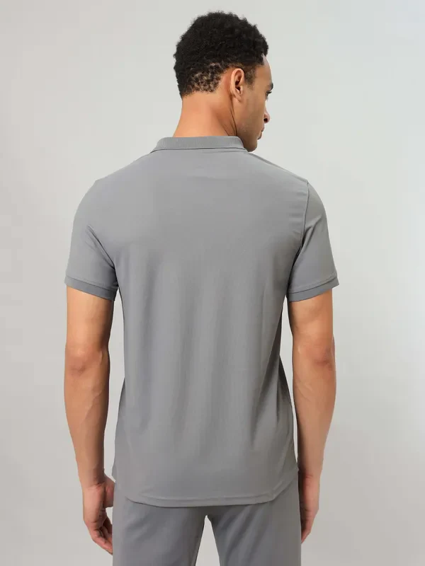 Men Solid Slim Fit Polo T-shirt with MATPIQ - Image 3