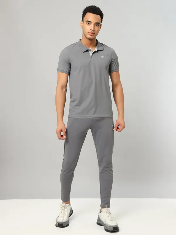 Men Solid Slim Fit Polo T-shirt with MATPIQ - Image 5