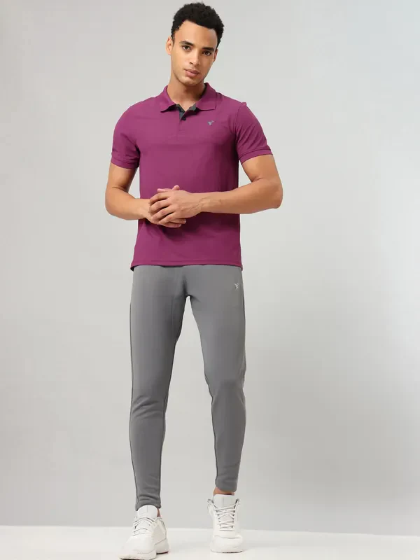 Men Solid Slim Fit Polo T-shirt with MATPIQ - Image 4