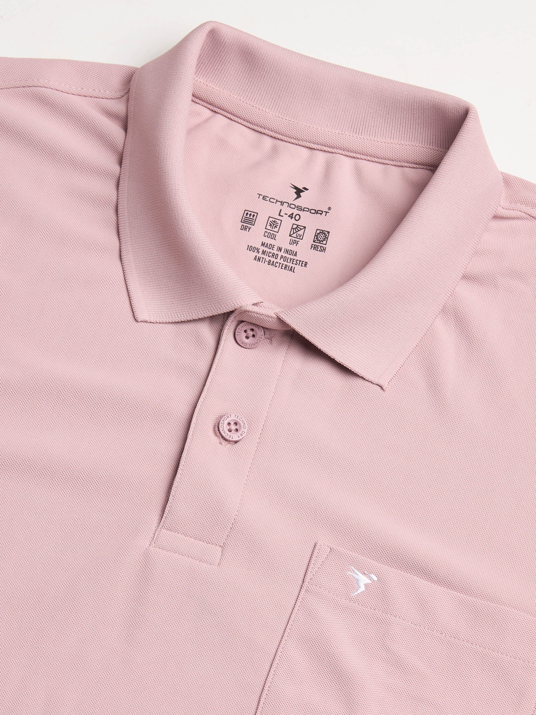 Men Solid Slim Fit Polo T-shirt with MATPIQ - Image 7