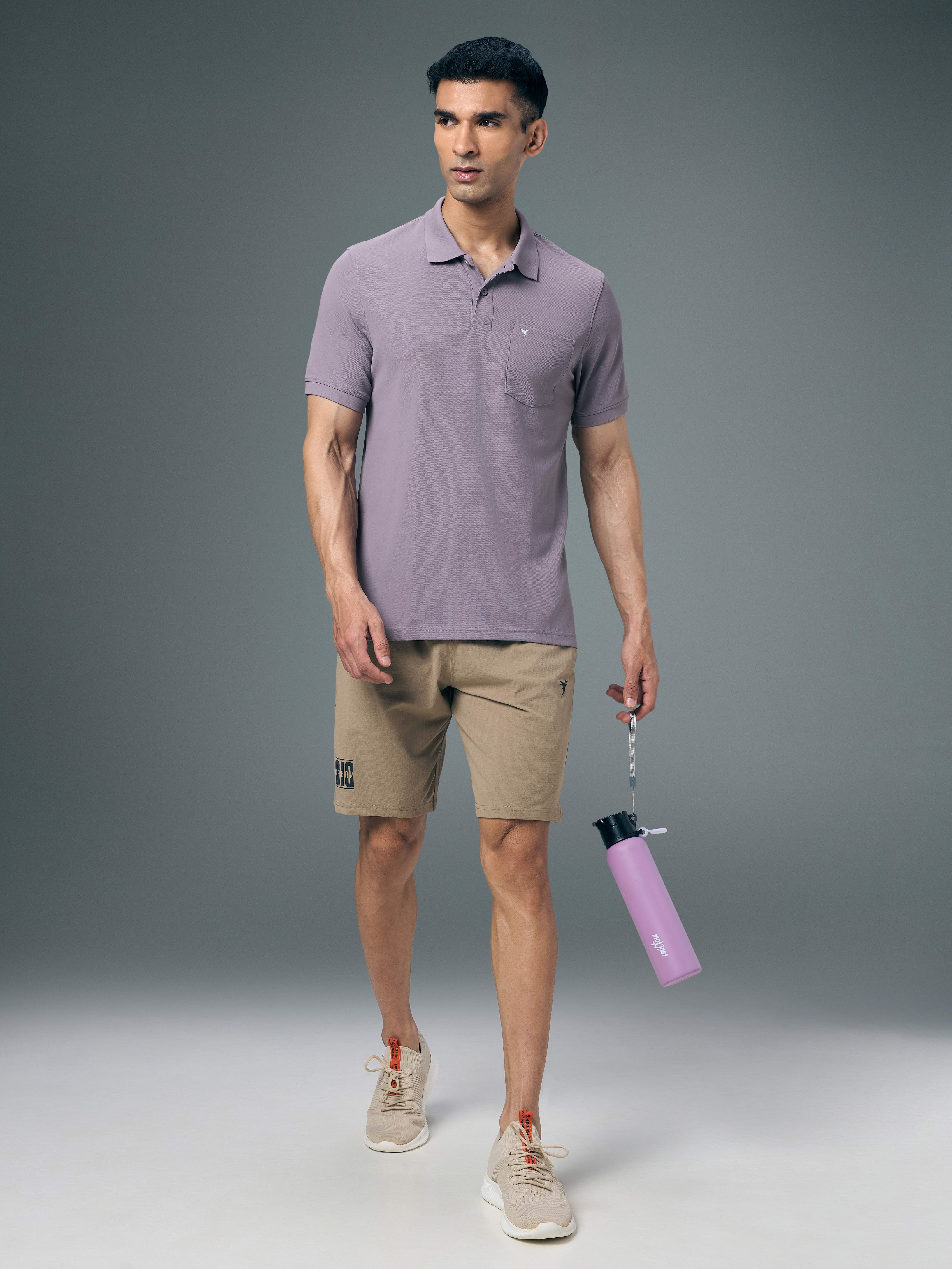Men Solid Slim Fit Polo T-shirt with MATPIQ - Image 5