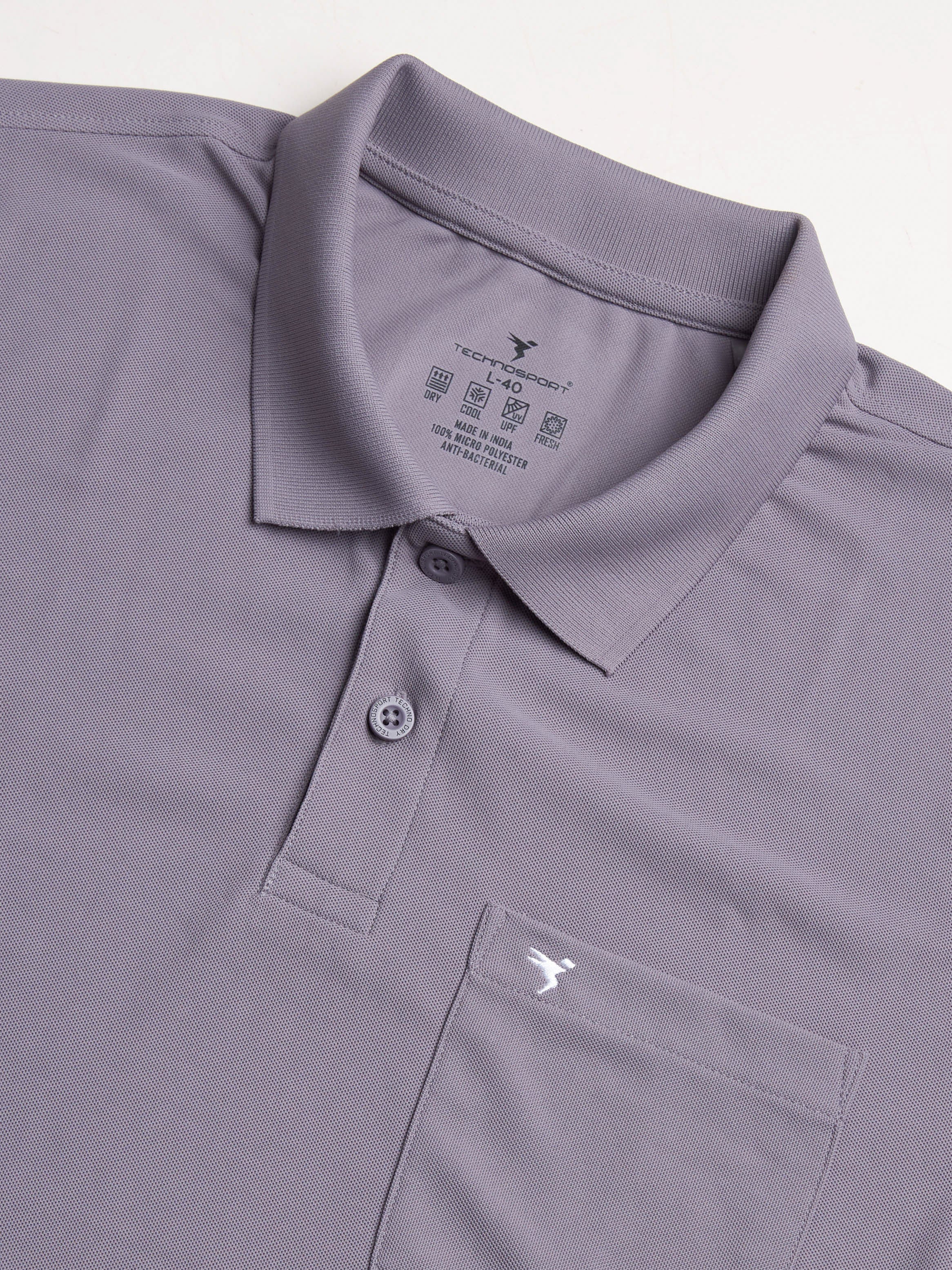Men Solid Slim Fit Polo T-shirt with MATPIQ - Image 6