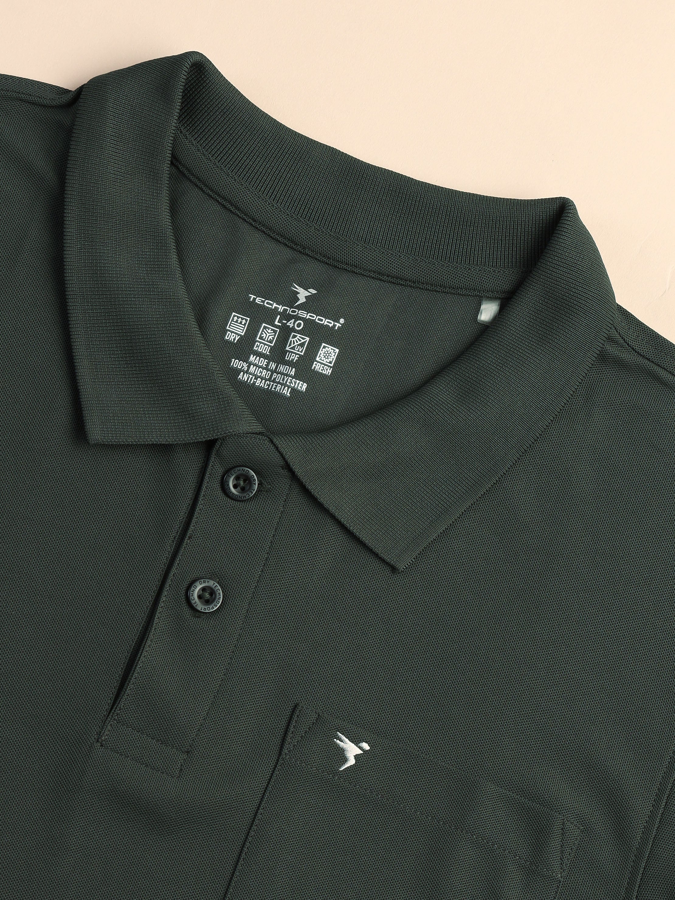 Men Solid Slim Fit Polo T-shirt with MATPIQ - Image 7