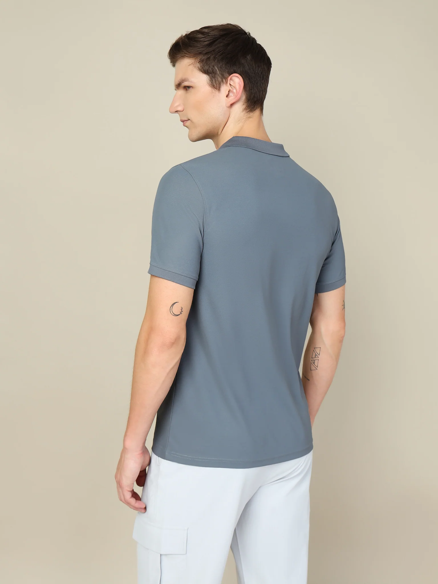 Men Solid Slim Fit Polo T-shirt with MATPIQ (Pack of 2) - Image 3