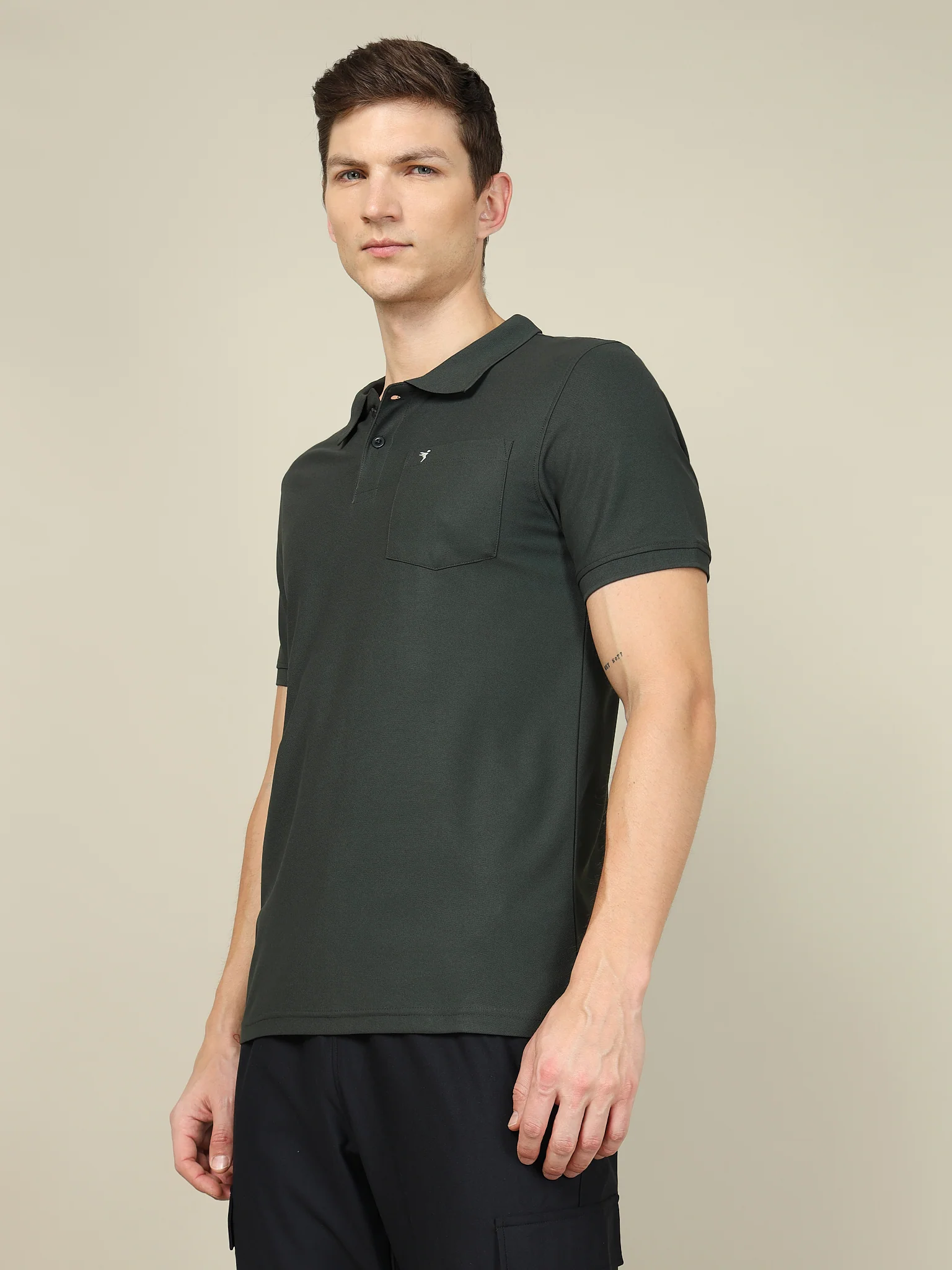 Men Solid Slim Fit Polo T-shirt with MATPIQ (Pack of 2) - Image 4