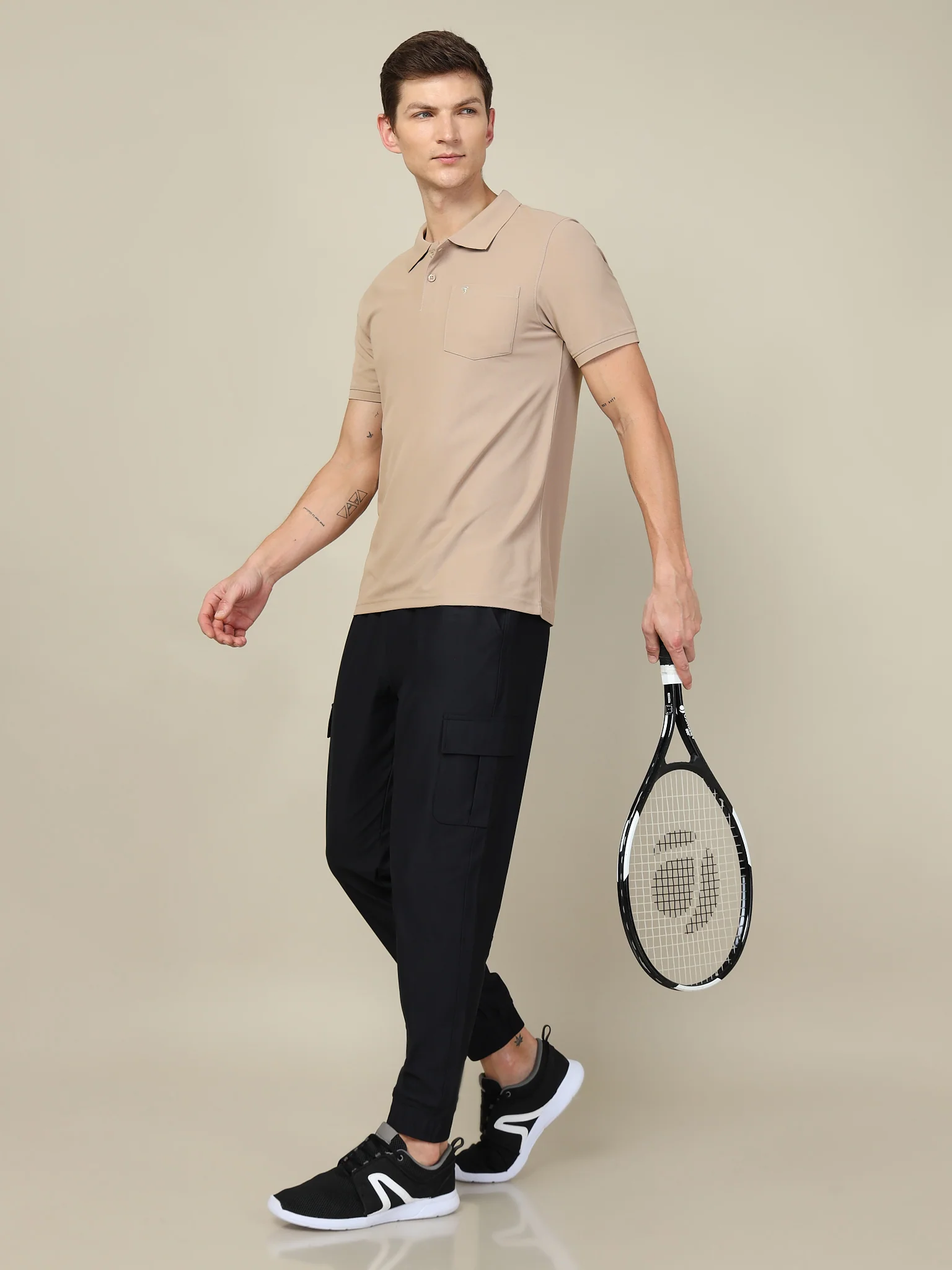 Men Solid Slim Fit Polo T-shirt with MATPIQ (Pack of 2) - Image 5