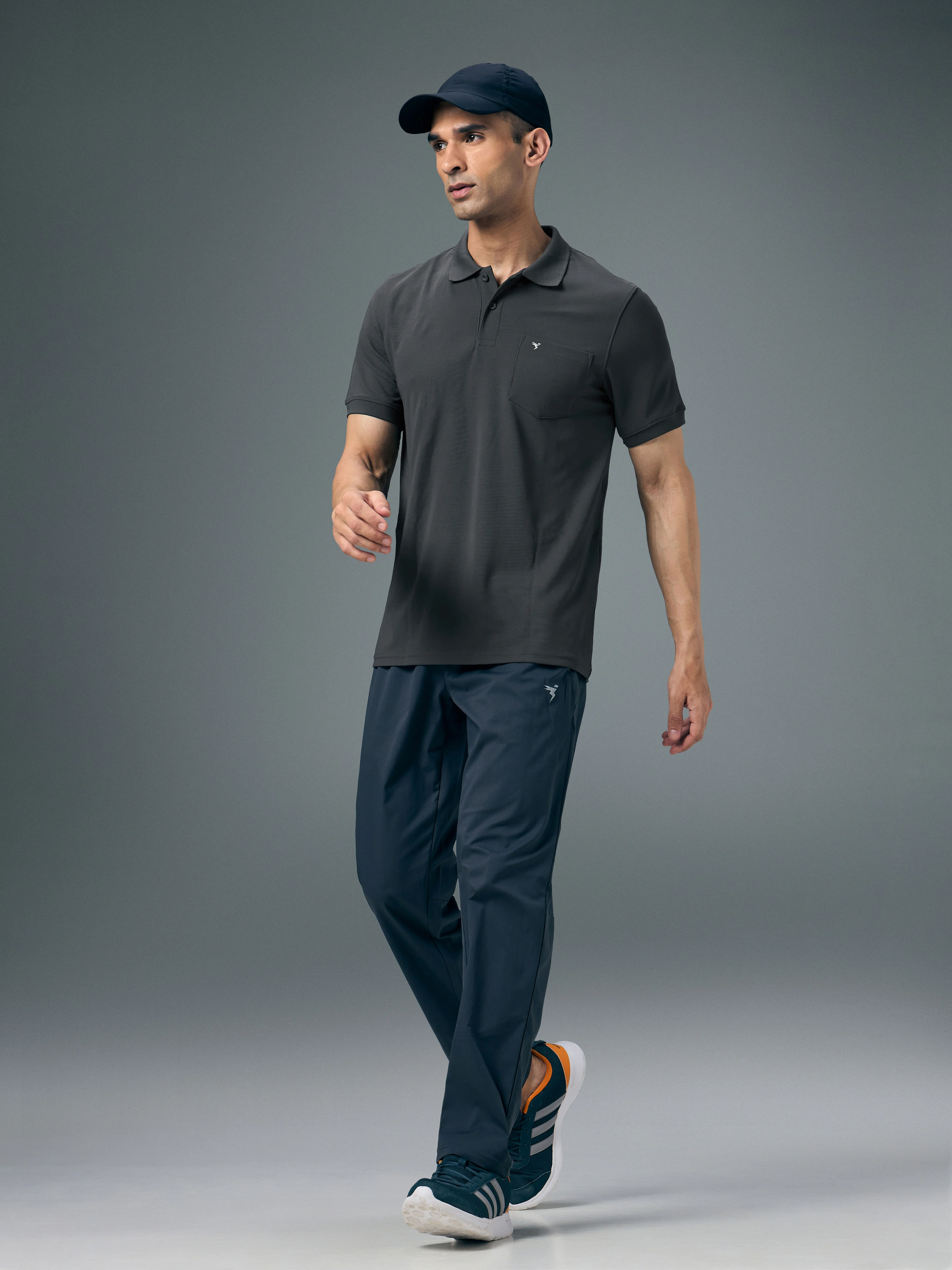 Men Solid Slim Fit Polo T-shirt with MATPIQ - Image 5