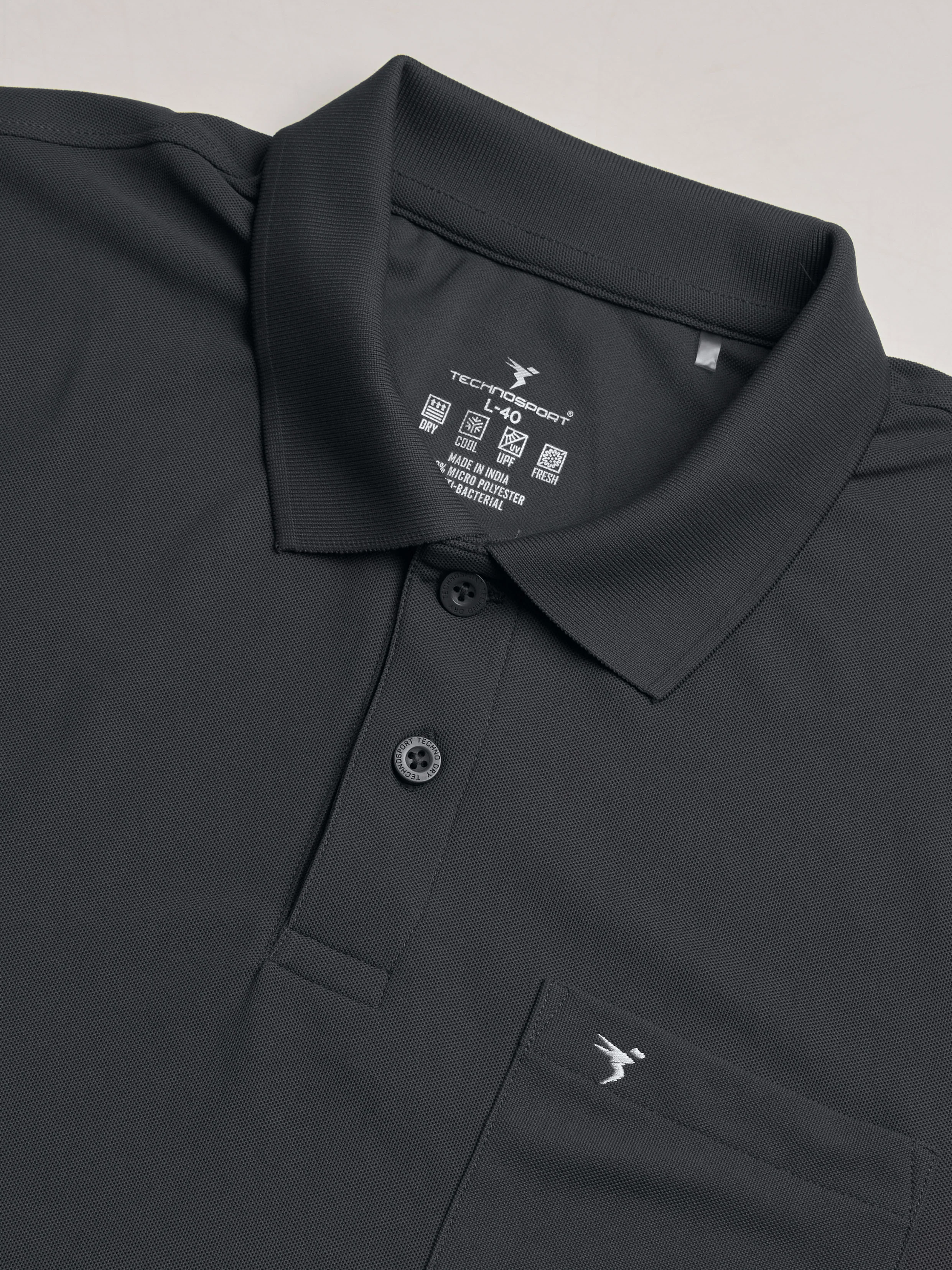 Men Solid Slim Fit Polo T-shirt with MATPIQ - Image 7