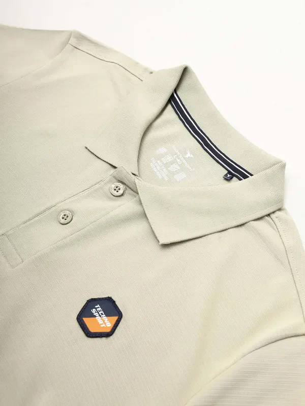 Men Self Design Slim Fit Polo T-shirt with MATPIQ - Image 7