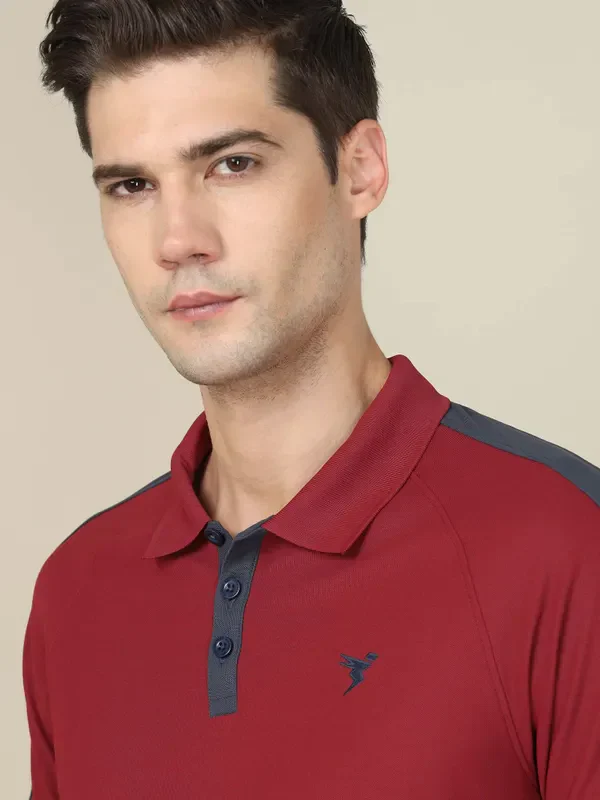 Men Colorblock Slim Fit Polo T-shirt with MATPIQ - Image 6