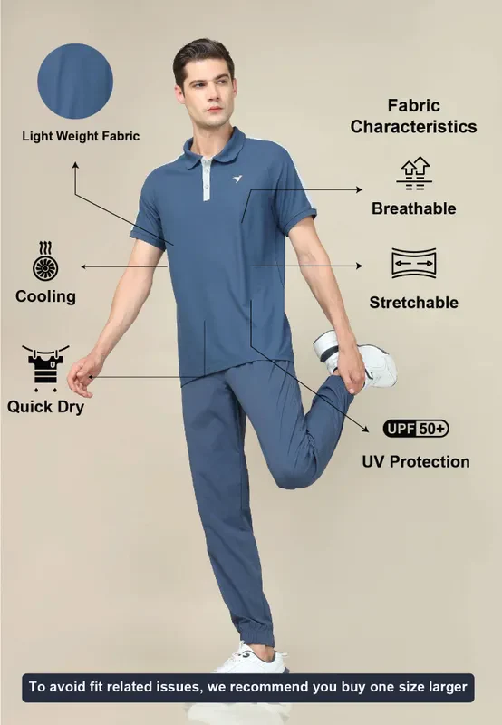 Men Colorblock Slim Fit Polo T-shirt with MATPIQ - Image 4