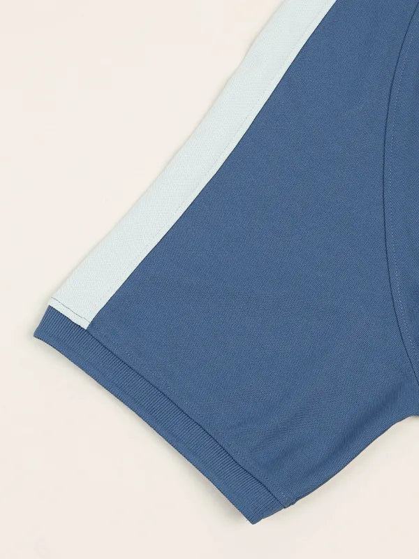 Men Colorblock Slim Fit Polo T-shirt with MATPIQ - Image 8
