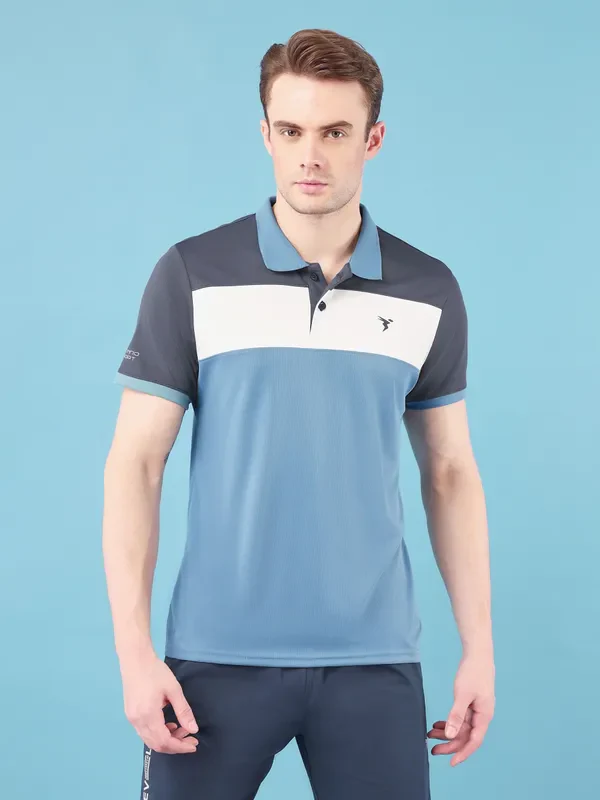 Men Colorblock Slim Fit Polo T-shirt with TECHNO COOL+ - Image 6